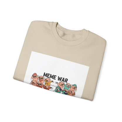 Meme War Graphic Sweatshirt, Disco Florals Retro Paisley