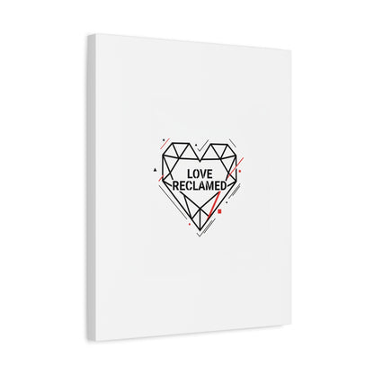 Love Reclaimed Canvas | modern heart design, minimalist love icon