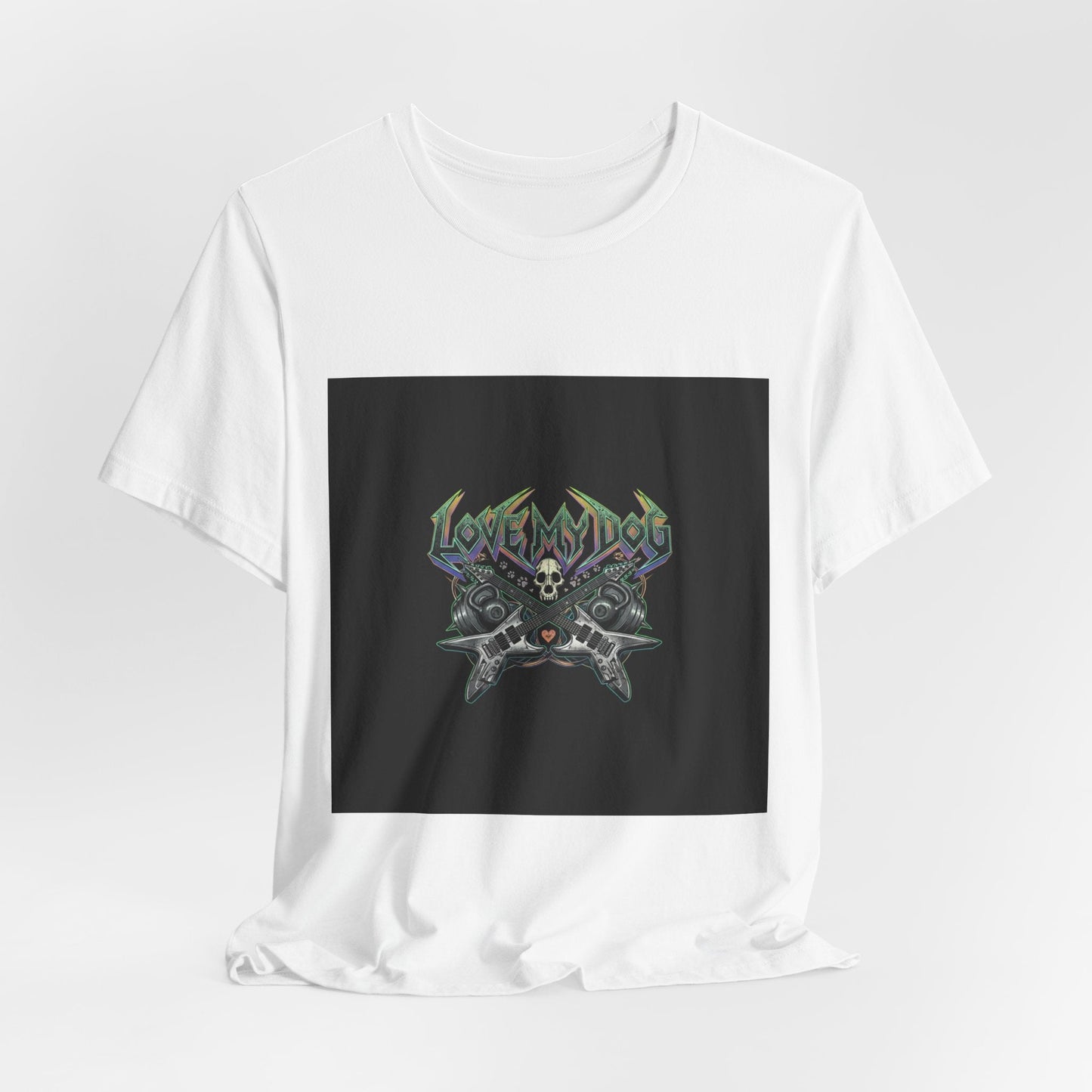 Love My Dog T-Shirt | Rock & Roll Dog Mom Dad Graphic Tee