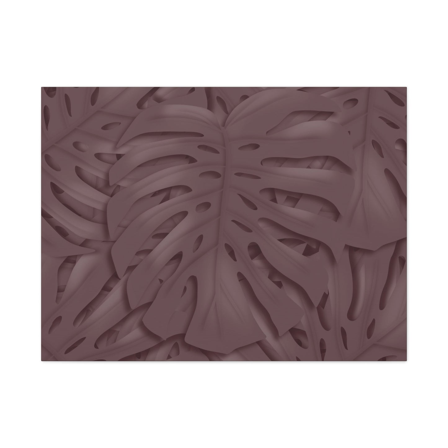 Merlot Monstera Canvas Print – Botanical Wall Art