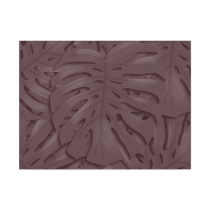 Merlot Monstera Canvas Print – Botanical Wall Art