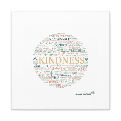 Kindness Word Cloud Canvas | Fresh Start Minimalist Wall Art