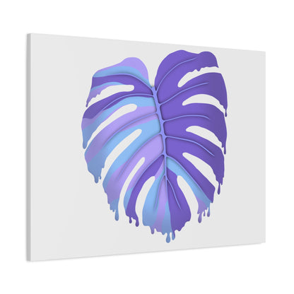 Purple Monstera Canvas Print – Botanical Wall Art