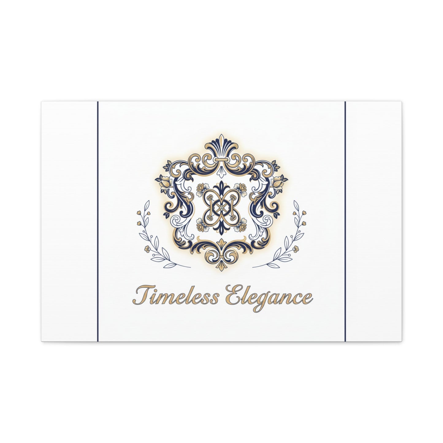 Ornate Brooch Emblem Canvas | Vintage Formalwear Accents, Baroque Print