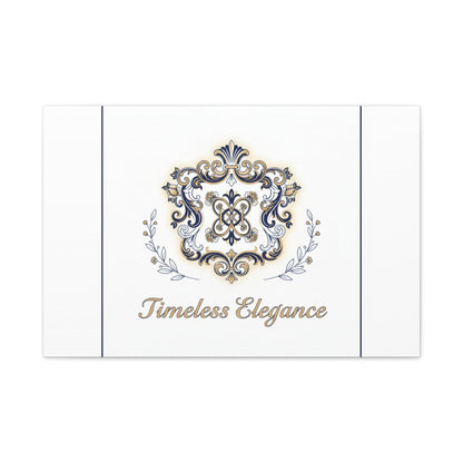 Ornate Brooch Emblem Canvas | Vintage Formalwear Accents, Baroque Print