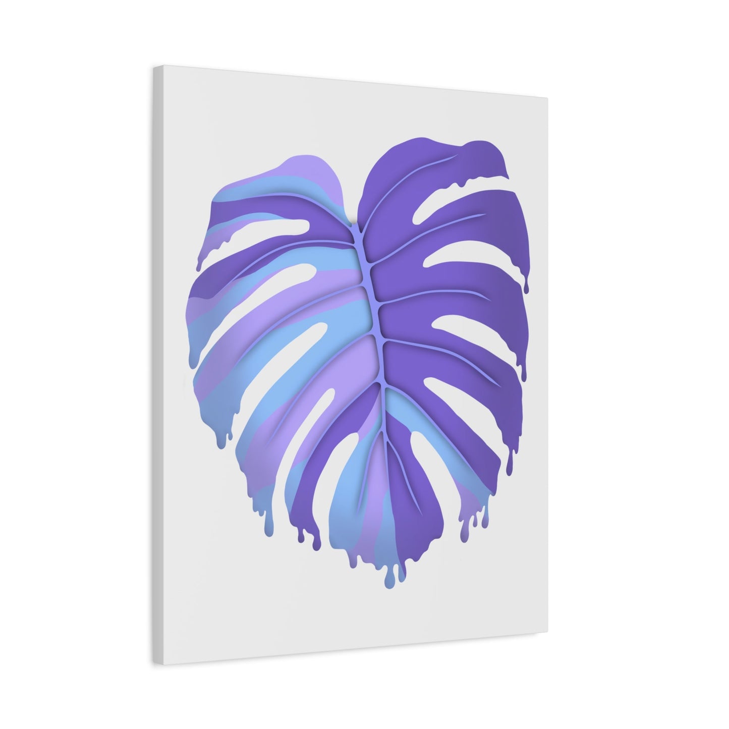 Purple Monstera Canvas Print – Botanical Wall Art
