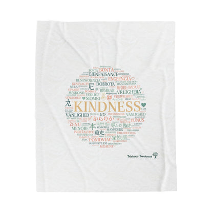 Kindness Word Cloud Blanket | Fresh-Start Minimalism, Neutral Throw
