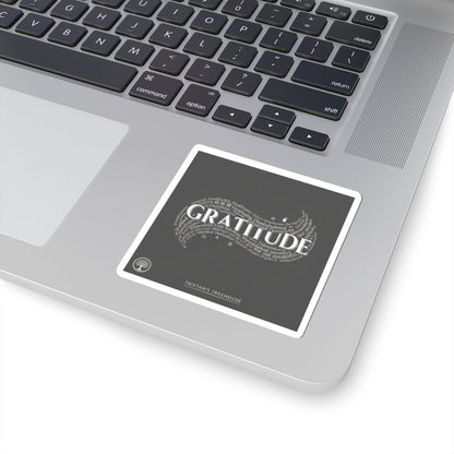 Gratitude typography sticker | Tiny Treats, sweet tooth sticker pack