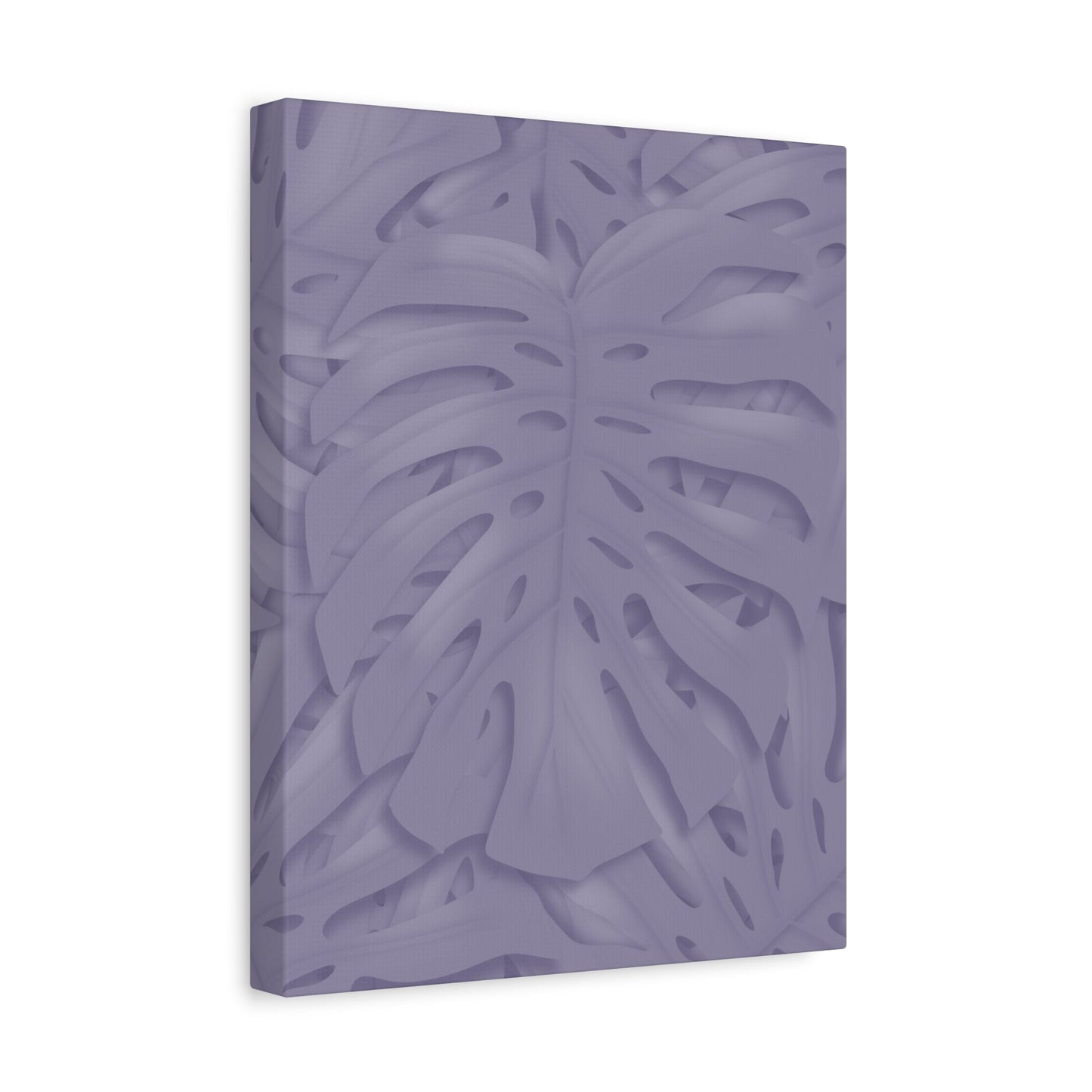 Violet Monstera Canvas Print – Botanical Wall Art
