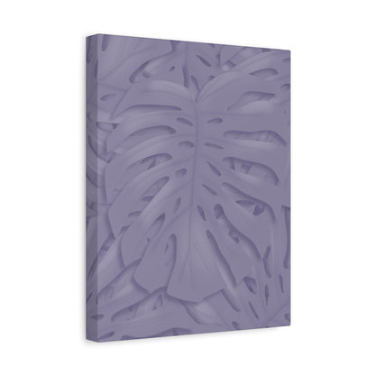 Violet Monstera Canvas Print – Botanical Wall Art