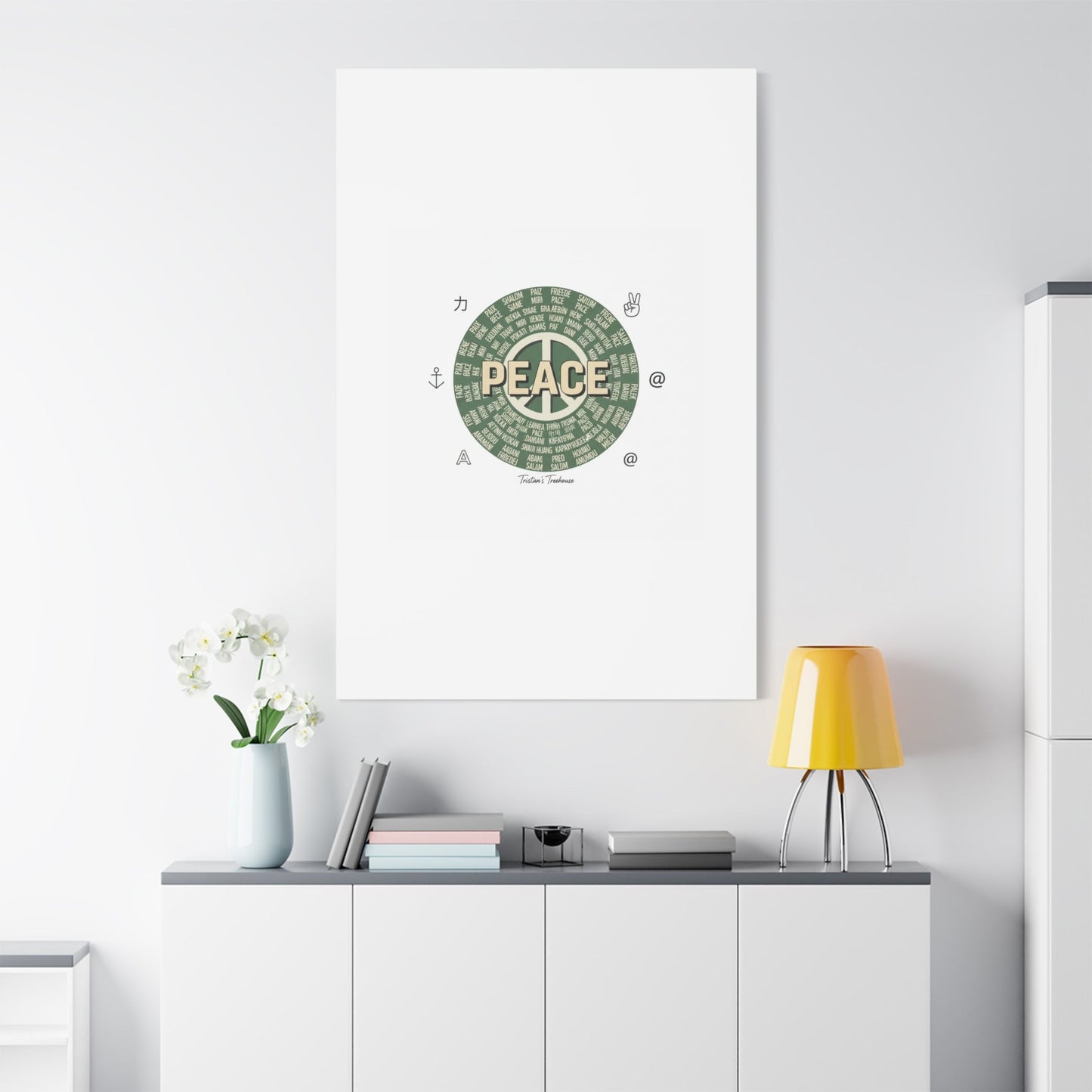 Peace doodle canvas | hand drawn sketch aesthetic, handwritten message