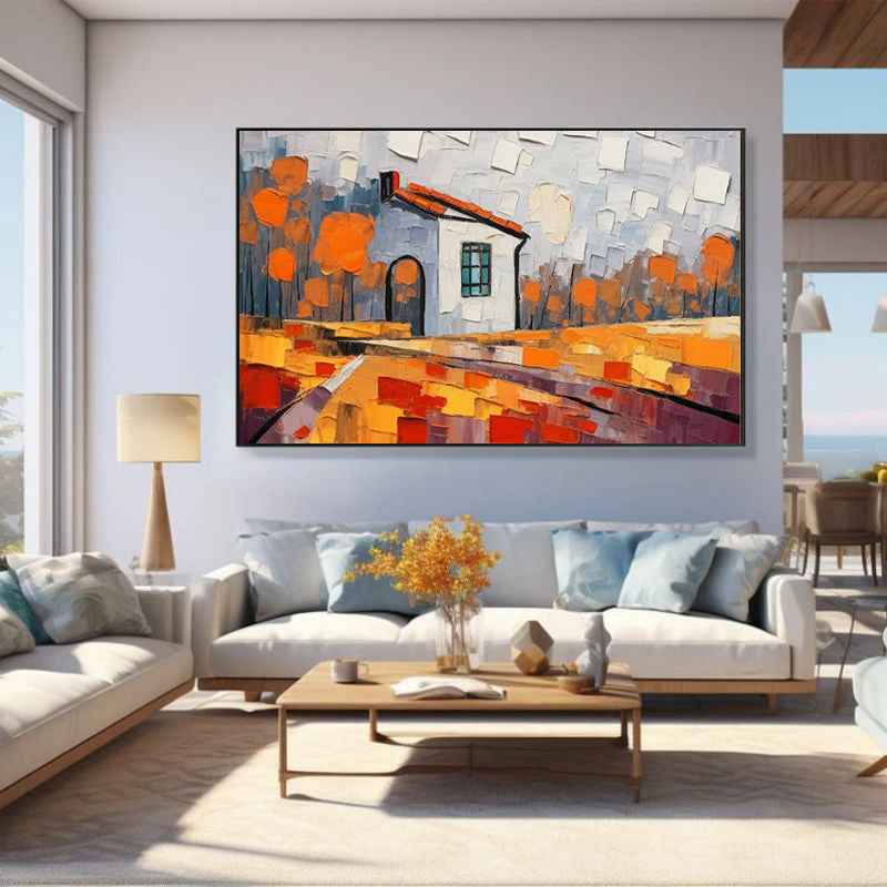 Handmade Oil Painting Canvas Wall Art Decoration Rural Landscape For Home Living Room Dining Room Decor Rolled Frameless Unstretched Painting