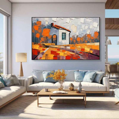 Handmade Oil Painting Canvas Wall Art Decoration Rural Landscape For Home Living Room Dining Room Decor Rolled Frameless Unstretched Painting