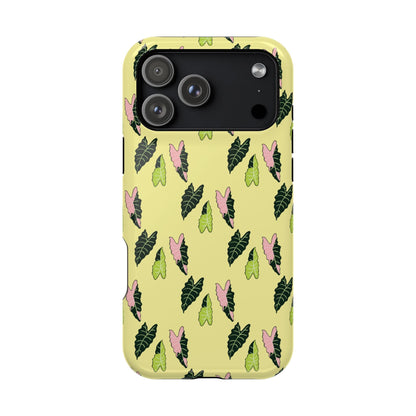 Alocasia Pattern Phone Case – Dual Layer Protective Cover