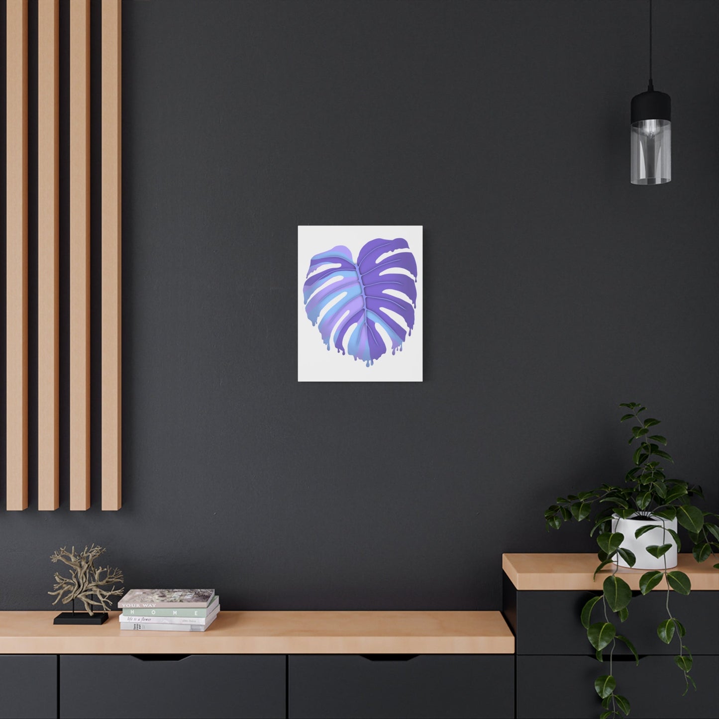 Purple Monstera Canvas Print – Botanical Wall Art