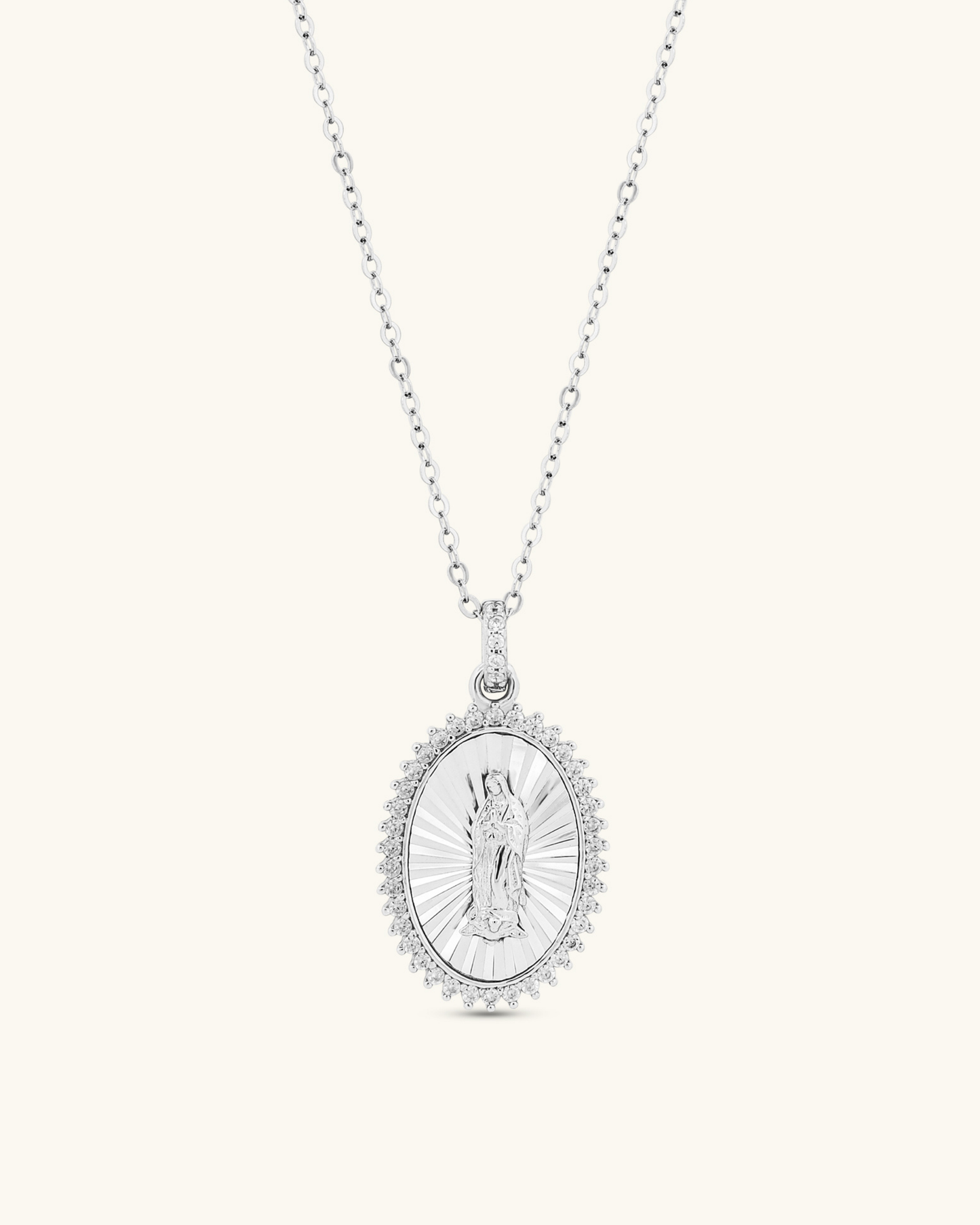 Halo Mother Mary Necklace