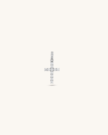 Moissanite Tennis Cross Pendant