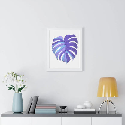 Purple Melting Monstera Framed Print – Botanical Wall Art