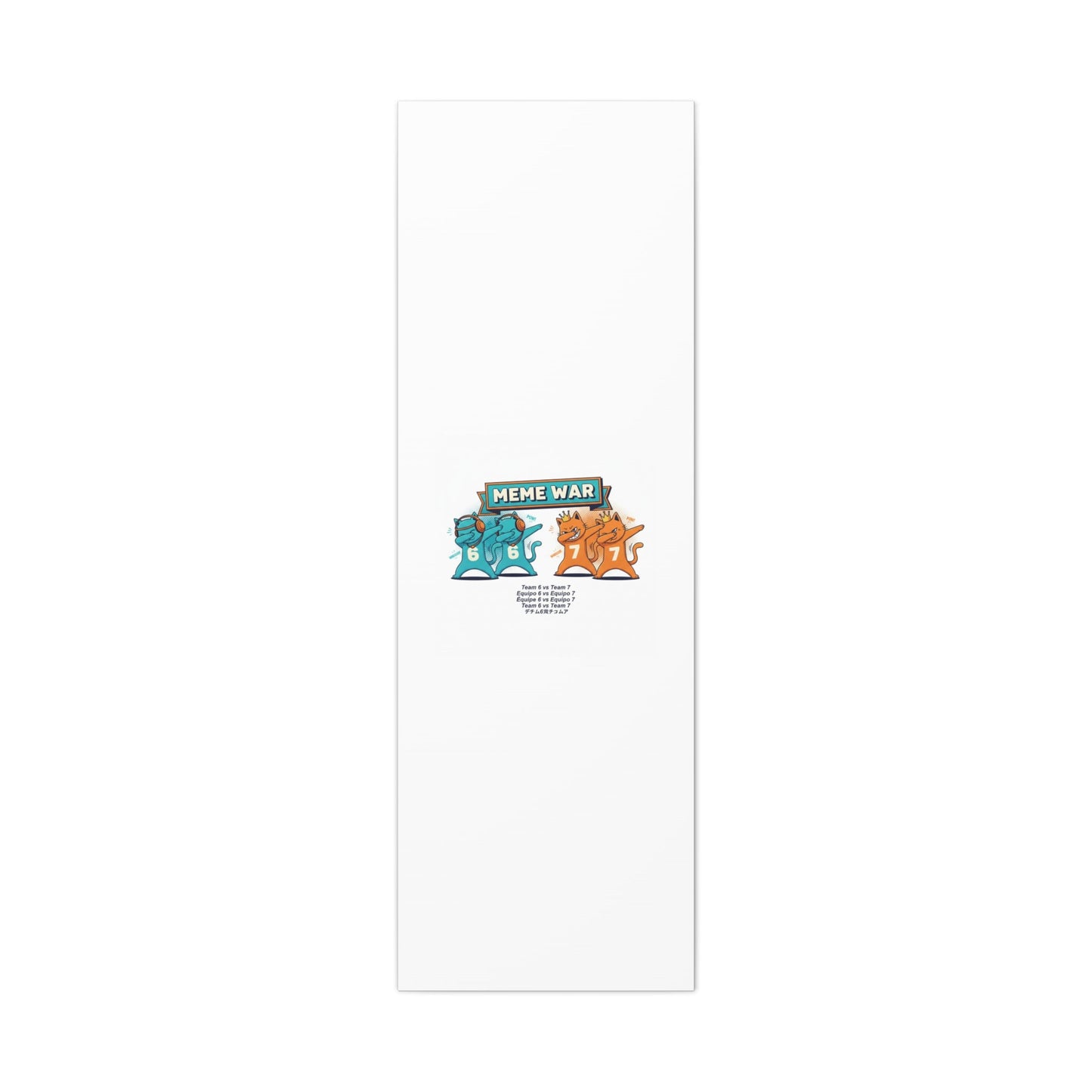 Meme War: Six vs. Seven Canvas Wall Art