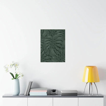 Deep Green Monstera Botanical Print – Unframed Wall Art