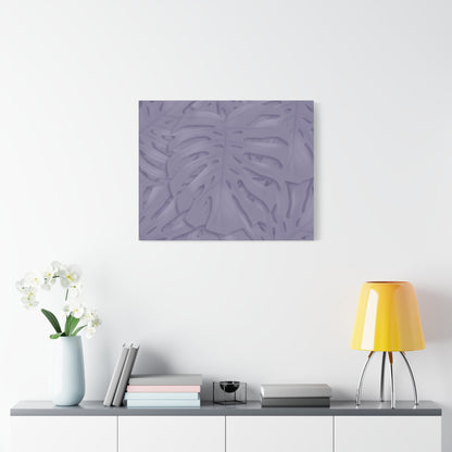 Violet Monstera Canvas Print – Botanical Wall Art