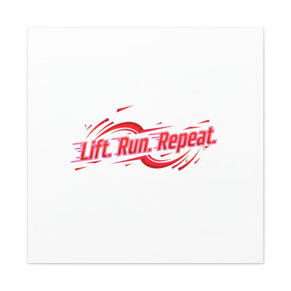 Lift Run Repeat Canvas | Fitness Wall Art, Gym Motivation
