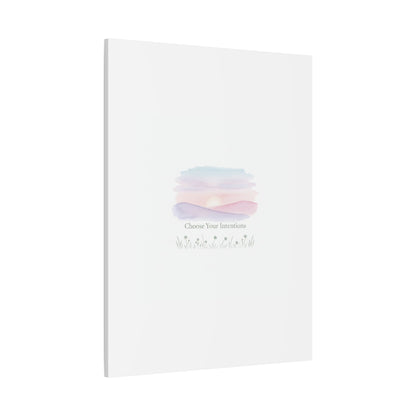 Choose Your Intentions Canvas, soft wellness poster, pastel gradient mindfulness art