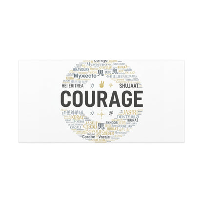 Courage Word Cloud Canvas | Fresh-Start Minimalism art print