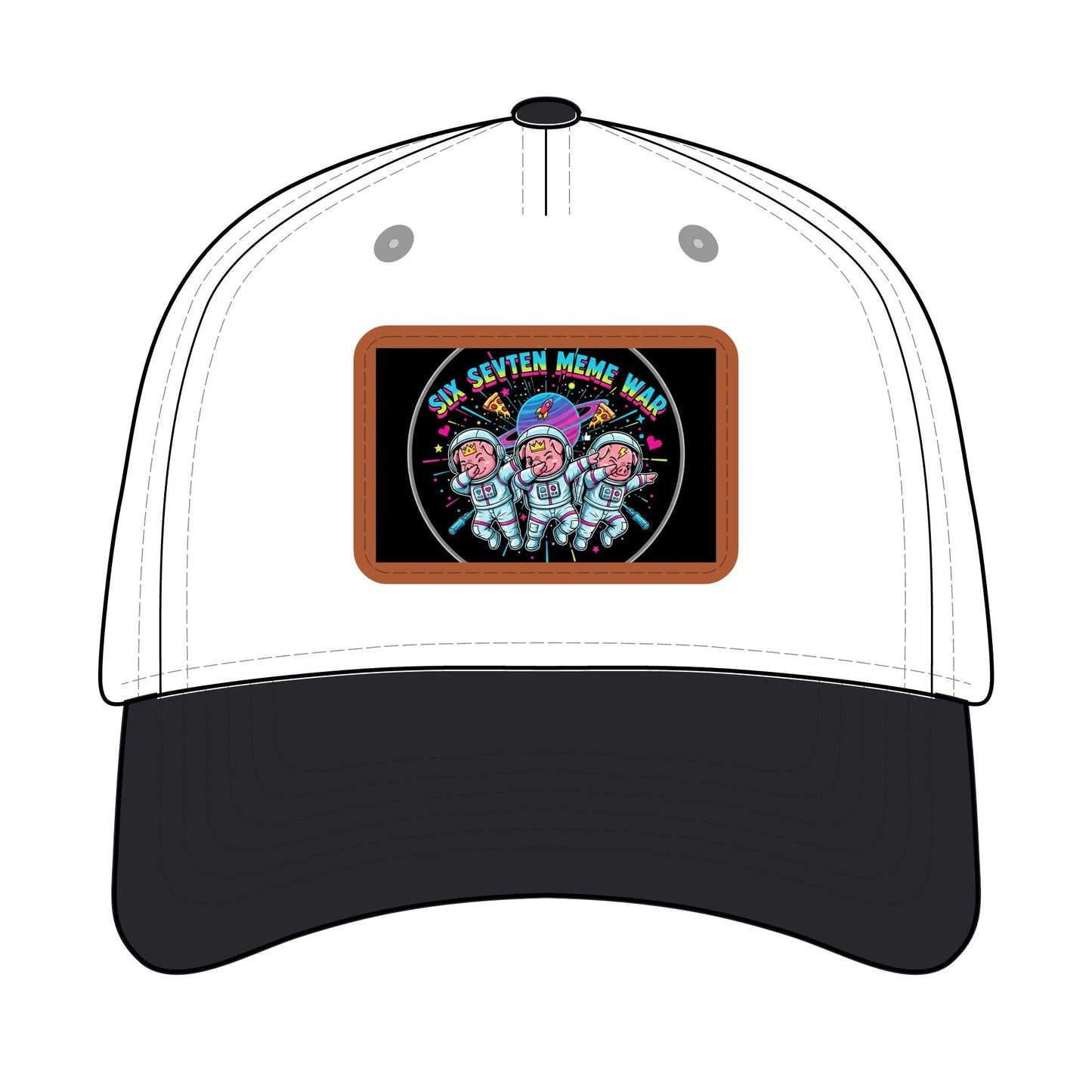 Six vs. Seven Pigs Dabbing Baseball Cap — Meme War Hat
