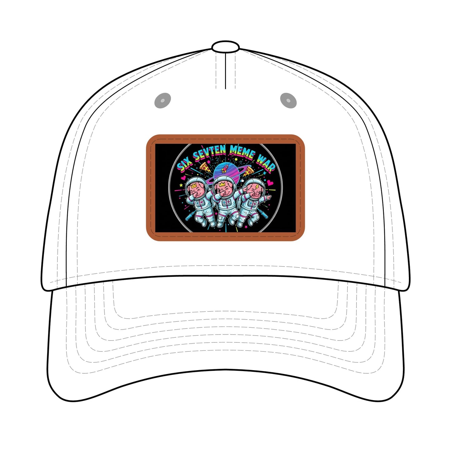 Six vs. Seven Pigs Dabbing Baseball Cap — Meme War Hat