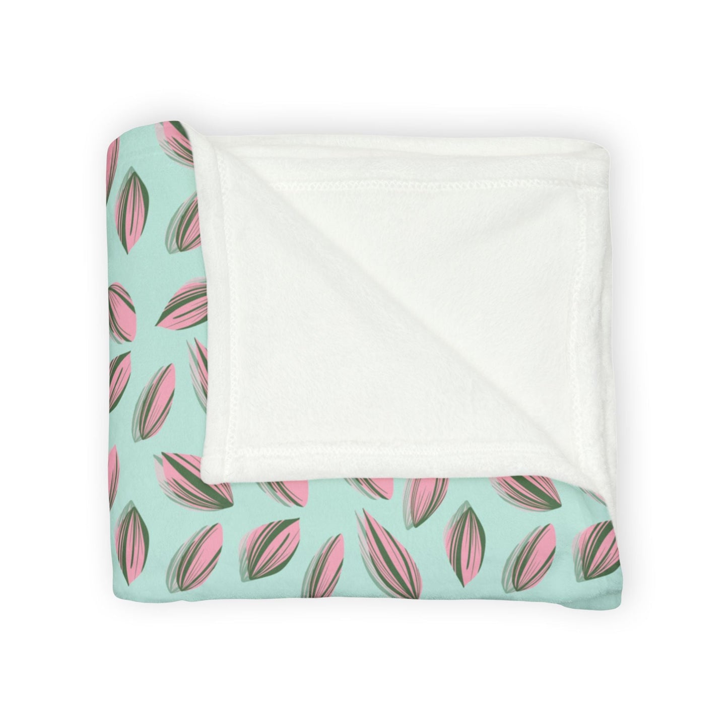 Tradescantia Nanouk Pattern Cozy Fleece Throw Blanket
