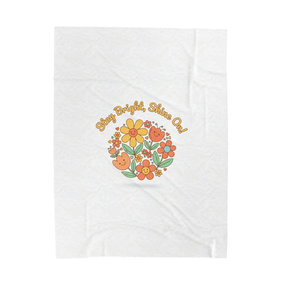 Stay Bright Shine On Velveteen Plush Blanket | Hopecore, Radical Optimism