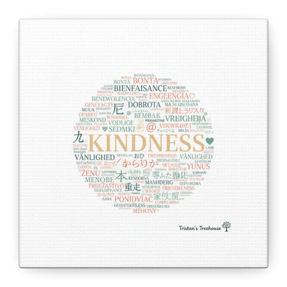 Kindness Word Cloud Canvas | Fresh Start Minimalist Wall Art