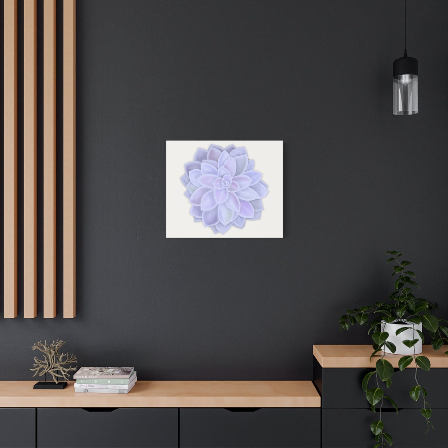 Graptopetalum Murasaki Succulent Canvas Print – Botanical Wall Art