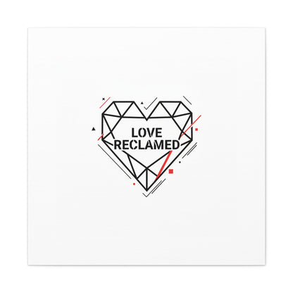 Love Reclaimed Canvas | modern heart design, minimalist love icon