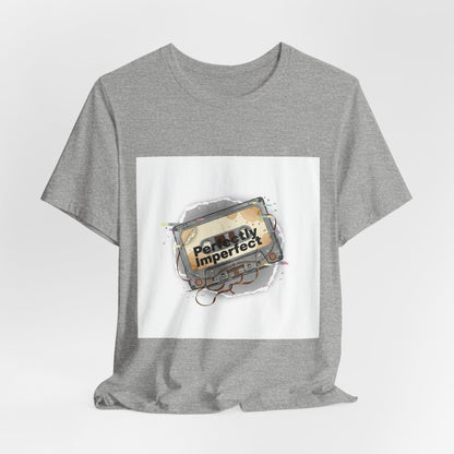 Glitch Cassette 'Perfectly Imperfect' Tee | glitch art shirt, retro tech nostalgic