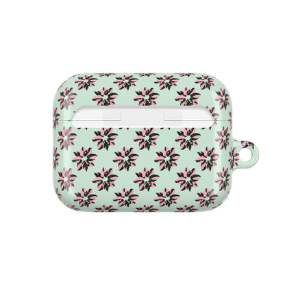 Pink Princess Philodendron Pattern AirPod Case