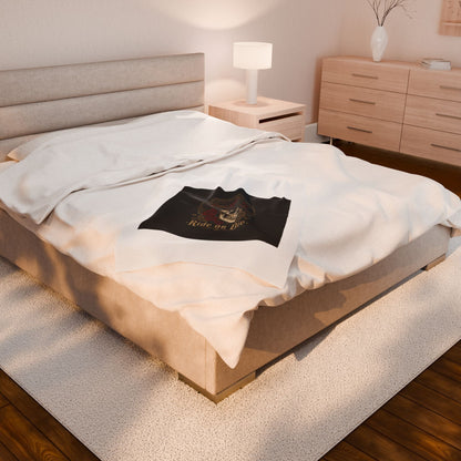 Ride or Die Skull Blanket | Western-Gothic, cowboy skull art, gothic Americana