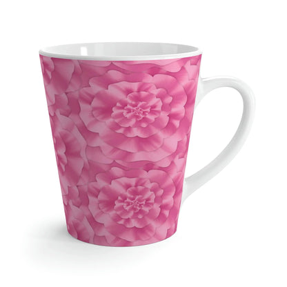 Peony Pattern Ceramic Mug 12 oz