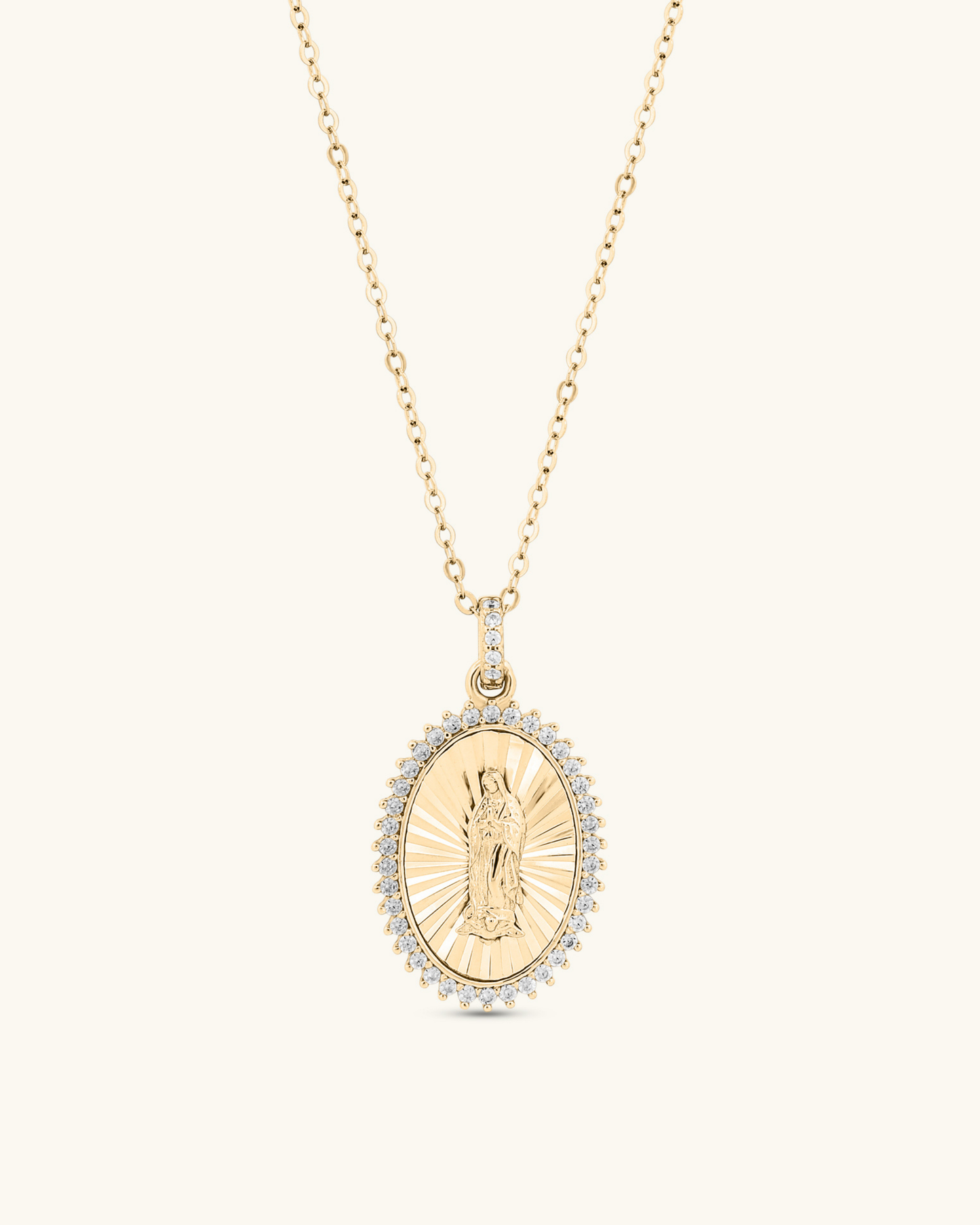 Halo Mother Mary Necklace