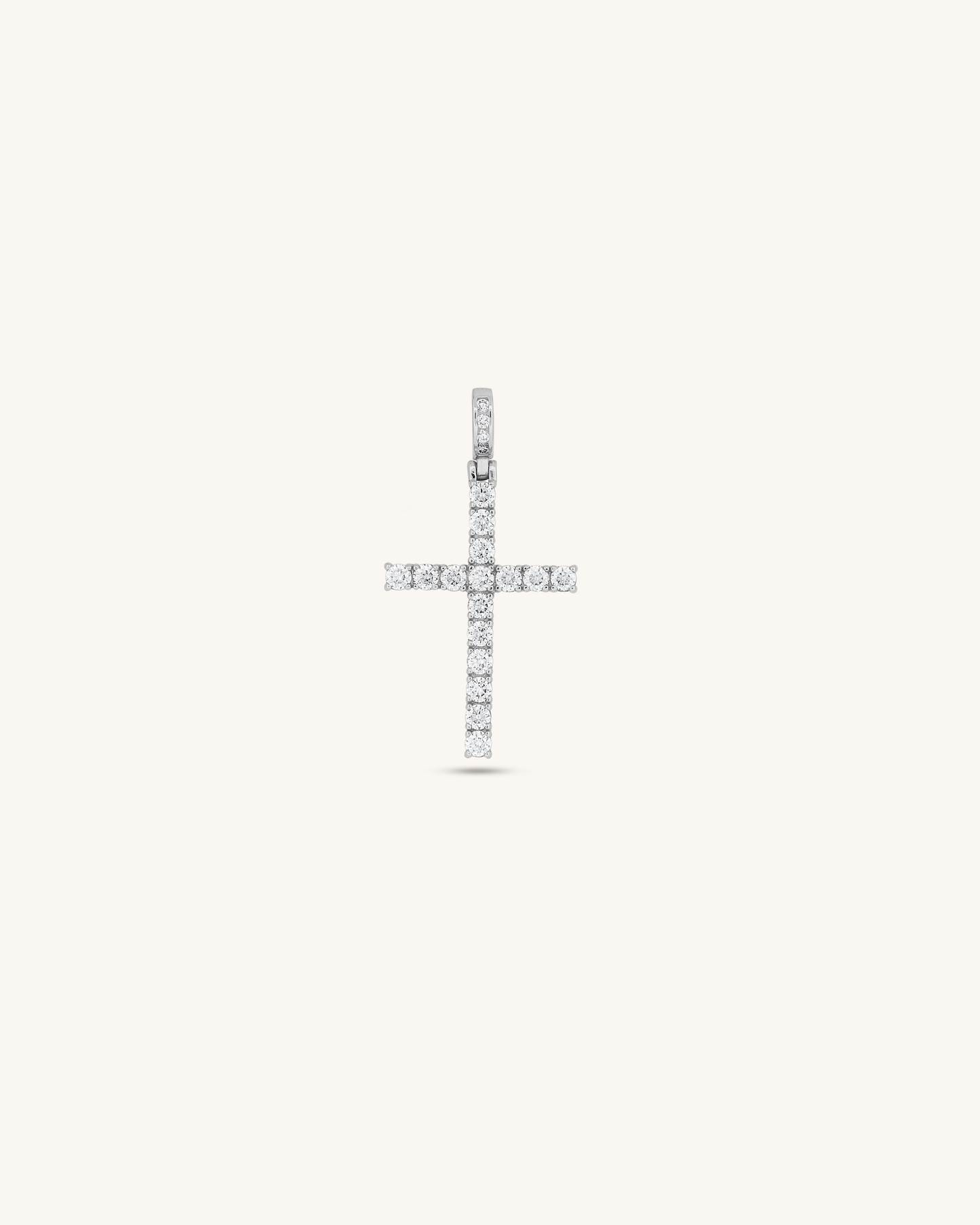Moissanite Tennis Cross Pendant