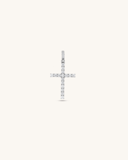 Moissanite Tennis Cross Pendant