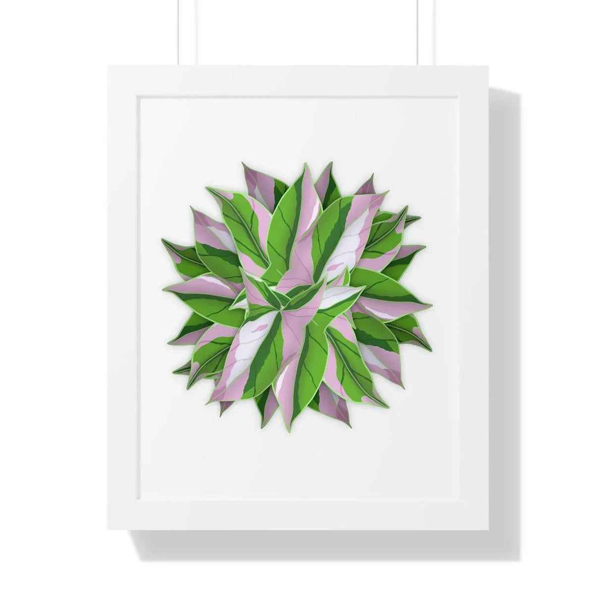 Syngonium Tricolor Pattern Framed Print – Botanical Wall Art