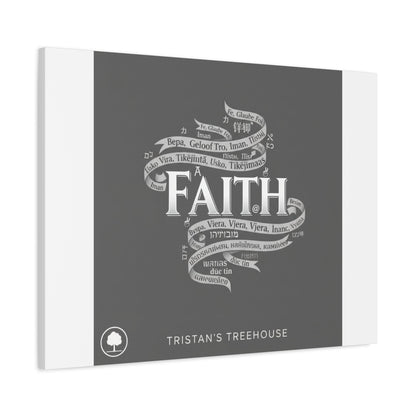 handwritten faith ribbon Canvas | sketch aesthetic, doodle design