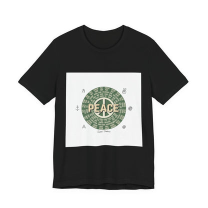 Handwritten Peace Doodle Tee | sketch aesthetic, handwritten message apparel