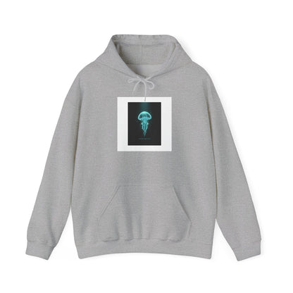 Bioluminescent Jellyfish Hoodie | neon jelly print, deep-sea aesthetic
