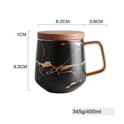 Marbled Household Ceramic Coffee Mark Cup