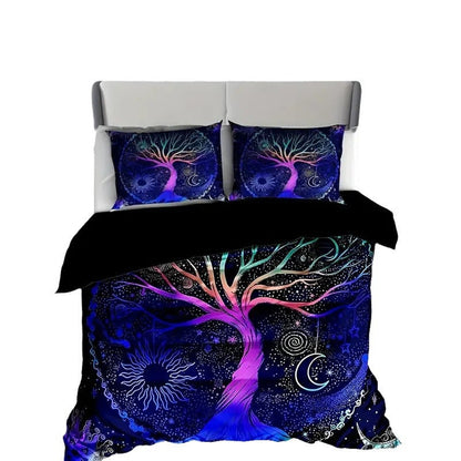 Tree Of Life Sun And Moon 3D Digital-Print Bedding