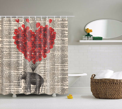 3D digital printing waterproof shower curtain