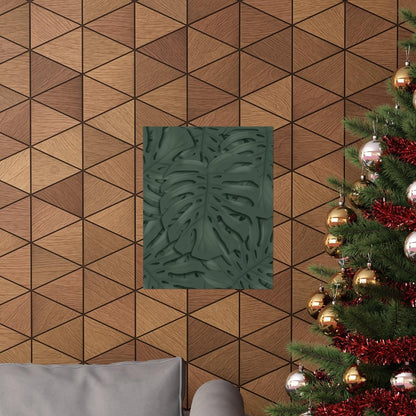 Deep Green Monstera Botanical Print – Unframed Wall Art